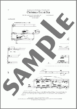 Christmas Eve At Sea(Cecilia McDowall/John Masefield) 楽譜 ピアノ & ボーカル ダウンロード
