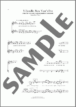 Villanelle: New Year's Eve(Peter Foggitt) 楽譜 ピアノ & ボーカル ダウンロード