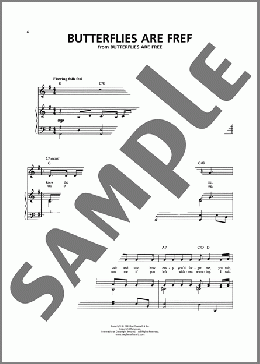 Butterflies Are Free(Stephen Schwartz) 楽譜 ピアノ & ボーカル ダウンロード