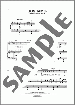Lion Tamer (from The Magic Show)(Stephen Schwartz) 楽譜 ピアノ & ボーカル ダウンロード