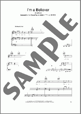 I'm A Believer (from Shrek)(Smash Mouth) 楽譜 ピアノ & ボーカル & ギター ダウンロード