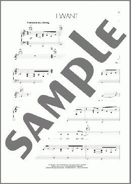 I Want(Dayna Manning) 楽譜 ピアノ & ボーカル & ギター ダウンロード