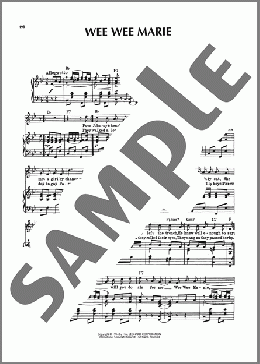 Wee Wee Marie(Fred Fisher/Alfred Bryan/Joe McCarthy) 楽譜 ピアノ & ボーカル & ギター ダウンロード
