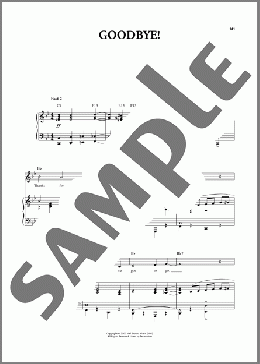 Goodbye! (from The Producers)(Mel Brooks) 楽譜 ピアノ & ボーカル ダウンロード