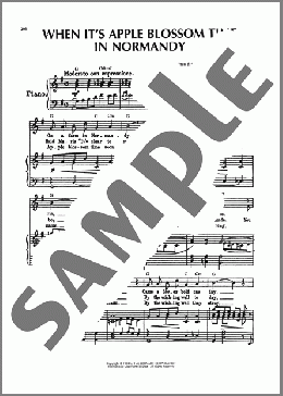 When It's Apple Blossom Time In Normandy(Mellor Gifford/Trevor) 楽譜 ピアノ & ボーカル & ギター ダウンロード