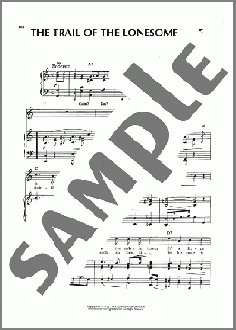 The Trail Of The Lonesome Pine(Harry Carroll/Ballard MacDonald) 楽譜 ピアノ & ボーカル & ギター ダウンロード