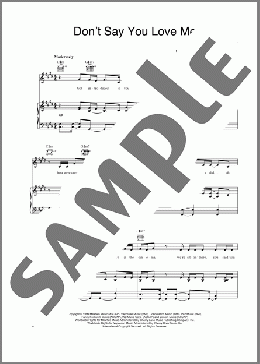 Don't Say You Love Me(M2M) 楽譜 ピアノ & ボーカル & ギター ダウンロード