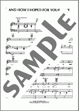 And How I Hoped For Your Love(Abbey Lincoln) 楽譜 ピアノ & ボーカル & ギター ダウンロード