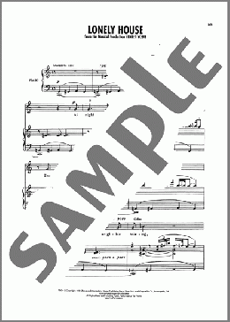 Lonely House (from Street Scene)(Langston Hughes) 楽譜 ピアノ & ボーカル & ギター ダウンロード