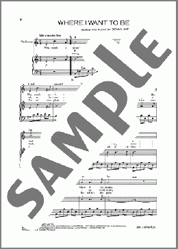 Where I Want To Be (from Chess)(Benny Andersson) 楽譜 ピアノ & ボーカル ダウンロード