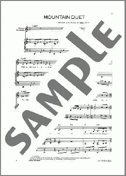 Mountain Duet (from Chess)(Benny Andersson) 楽譜 ピアノ & ボーカル ダウンロード
