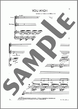 You And I (from Chess)(Benny Andersson) 楽譜 ピアノ & ボーカル ダウンロード