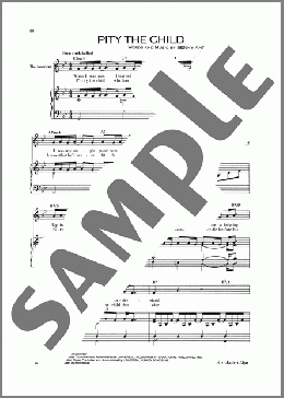 Pity The Child (from Chess)(Benny Andersson) 楽譜 ピアノ & ボーカル ダウンロード