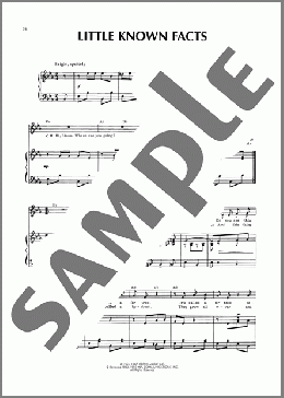 Little Known Facts (from You're A Good Man, Charlie Brown)(Clark Gesner) 楽譜 ピアノ & ボーカル ダウンロード