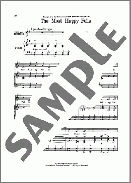 The Most Happy Fella(Frank Loesser) 楽譜 ピアノ & ボーカル ダウンロード