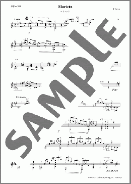 マリエッタ(Francisco Tarrega) 楽譜 ギター（ソロ） 中～上級 ダウンロード