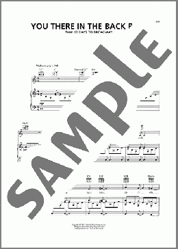 You There In The Back Row (from 13 Days To Broadway)(Cy Coleman) 楽譜 ピアノ & ボーカル & ギター ダウンロード