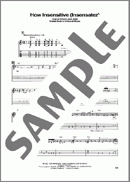 How Insensitive (Insensatez)(Astrud Gilberto) 楽譜 ギター（その他） ダウンロード