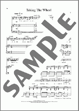 Taking The Wheel(John Bucchino/Brian Lane Green) 楽譜 ピアノ & ボーカル ダウンロード