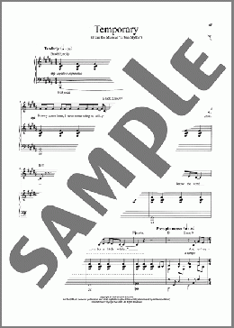 Temporary(John Bucchino/Lois Sage) 楽譜 ピアノ & ボーカル ダウンロード