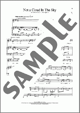 Not A Cloud In The Sky(John Bucchino) 楽譜 ピアノ & ボーカル ダウンロード