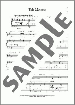 This Moment(John Bucchino/Kristin Chenoweth) 楽譜 ピアノ & ボーカル ダウンロード