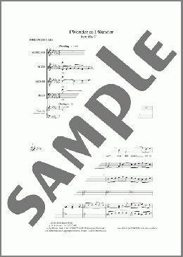 I Wonder As I Wander(John Jacob Niles) 楽譜 合唱（その他） ダウンロード