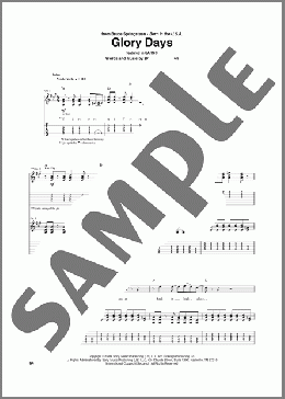 Glory Days(Bruce Springsteen) 楽譜 ギター（ソロ） ダウンロード