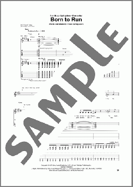 Born To Run(Bruce Springsteen) 楽譜 ギター（ソロ） ダウンロード