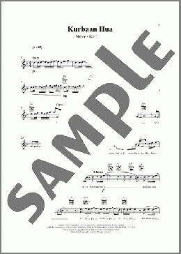 Kurbaan Hua (from Kurbaan)(Niranjan Iyenger/Salim Sadruddin Merchant/Sulaiman Sadruddin Merchant/Salim & Sulaiman Sadruddin Merchant) 楽譜 その他 ダウンロード