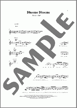 Dheeme Dheeme (from Zubeidaa)(A.R. Rahman/Javed Akhtar) 楽譜 その他 ダウンロード
