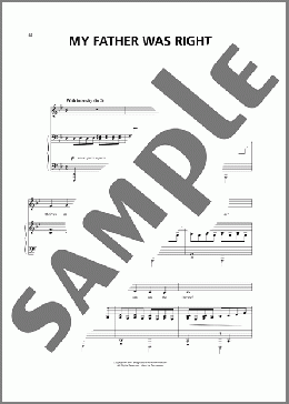 My Father Was Right (from The Prince And The Pauper)(Bernie Garzia) 楽譜 ピアノ & ボーカル ダウンロード