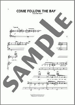 Come Follow The Band (from Barnum)(Cy Coleman) 楽譜 ピアノ & ボーカル & ギター ダウンロード