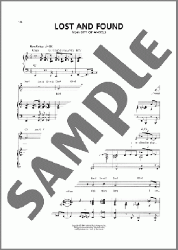 Lost And Foundn (from City Of Angels)(Cy Coleman) 楽譜 ピアノ & ボーカル & ギター ダウンロード
