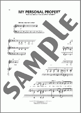 My Personal Property (from Sweet Charity)(Cy Coleman) 楽譜 ピアノ & ボーカル & ギター ダウンロード