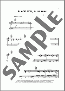 Black Eyes, Blue Tears(Shania Twain) 楽譜 ピアノ & ボーカル & ギター ダウンロード