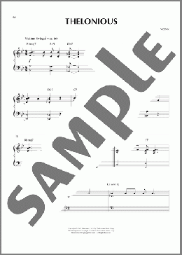 Thelonious (arr. Ronnie Mathews)(Thelonious Monk) 楽譜 ピアノ（ソロ） ダウンロード