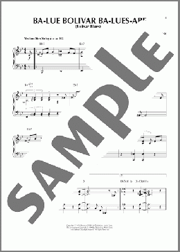 Ba-Lue Bolivar Ba-Lues-Are (Bolivar Blues) (arr. Ronnie Mathews)(Thelonious Monk) 楽譜 ピアノ（ソロ） ダウンロード