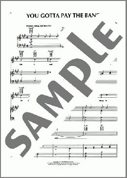 You Gotta Pay The Band(Abbey Lincoln) 楽譜 ピアノ & ボーカル & ギター ダウンロード