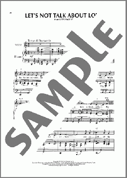 Let's Not Talk About Love (from Let's Face It)(Cole Porter) 楽譜 ピアノ & ボーカル & ギター ダウンロード