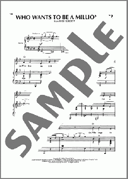 Who Wants To Be A Millionaire? (from High Society)(Cole Porter) 楽譜 ピアノ & ボーカル & ギター ダウンロード