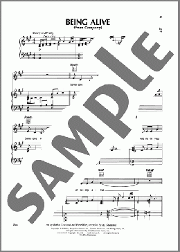 Being Alive(Barbra Streisand) 楽譜 ピアノ & ボーカル & ギター ダウンロード