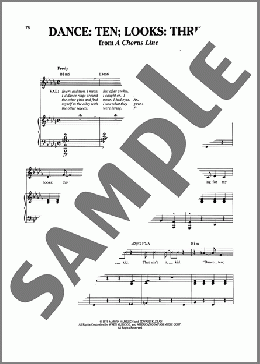 Dance: Ten; Looks: Three (from A Chorus Line)(Edward Kleban/Marvin Hamlisch) 楽譜 ピアノ & ボーカル ダウンロード