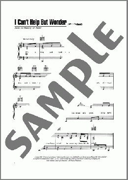 I Can't Help But Wonder (Where I'm Bound)(Tom Paxton) 楽譜 ピアノ & ボーカル & ギター ダウンロード