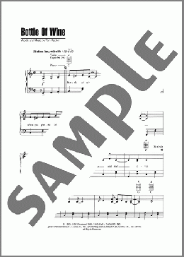 Bottle Of Wine(Tom Paxton) 楽譜 ピアノ & ボーカル & ギター ダウンロード