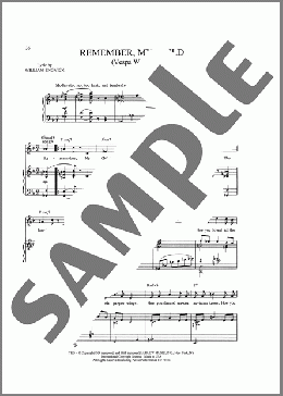 Remember, My Child (Vespa Waltz)(Alec Wilder) 楽譜 ピアノ & ボーカル & ギター ダウンロード