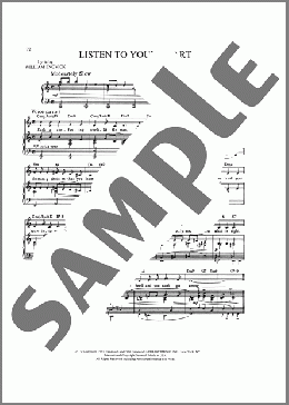 Listen To Your Heart(Alec Wilder) 楽譜 ピアノ & ボーカル & ギター ダウンロード