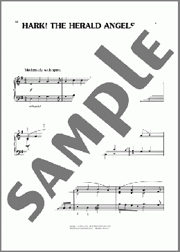Hark! The Herald Angels Sing(Charles Wesley/George Whitefield/William H. Cummings/Felix Mendelssohn-Bartholdy) 楽譜 ピアノ（ソロ） ダウンロード
