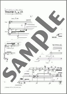 Tesserae A, Op. 15 I(Justin Connolly) 楽譜 その他 ダウンロード