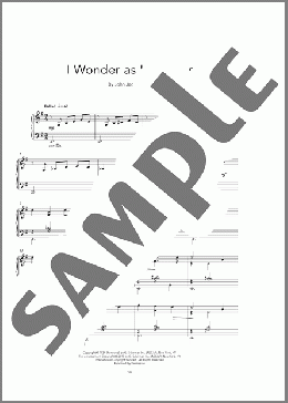 I Wonder As I Wander [Peaceful version]（John Jacob Niles）のピアノソロ楽譜のサンプル画像